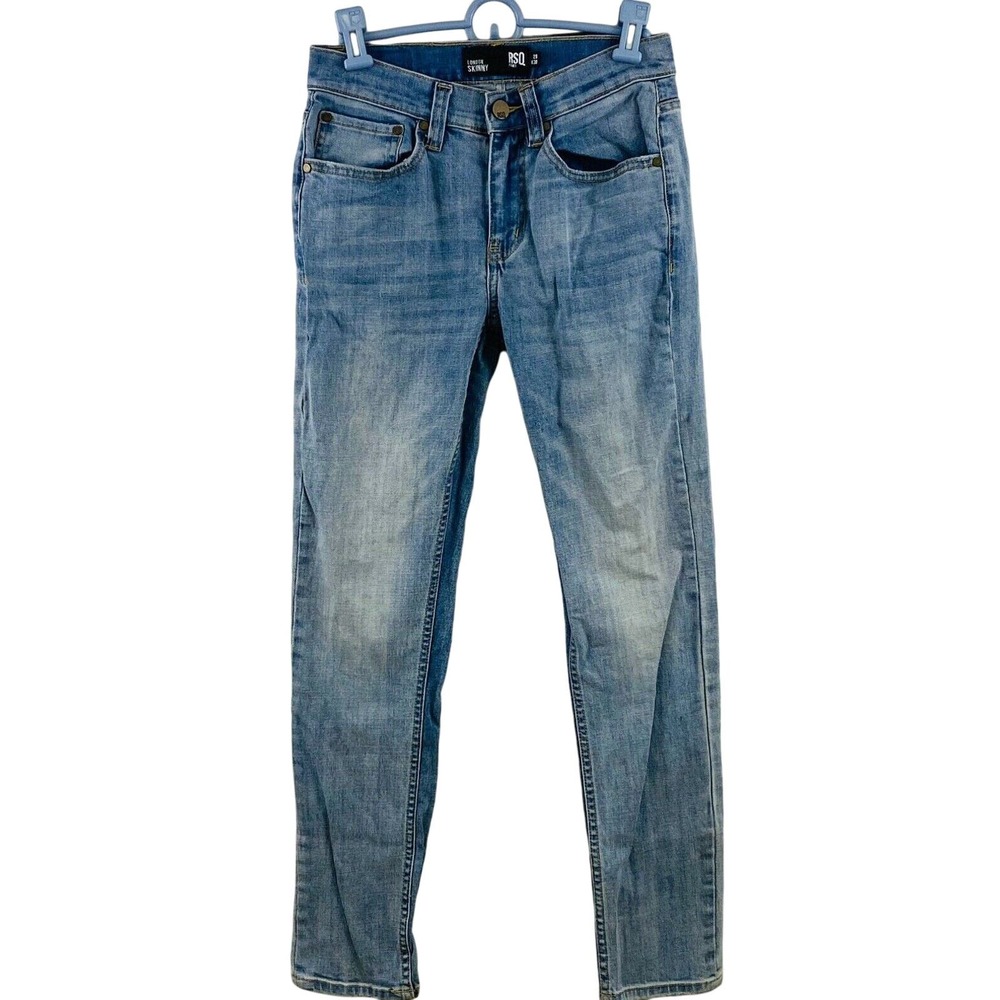 Mens 28x30 RSQ London Skinny Jeans Light Blue Wash 30" Inseam